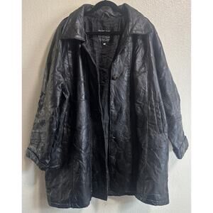 Maxam Leather Jacket Mens 2X Black Lamb Skin Italian Mosaic Restore Or Repurpose